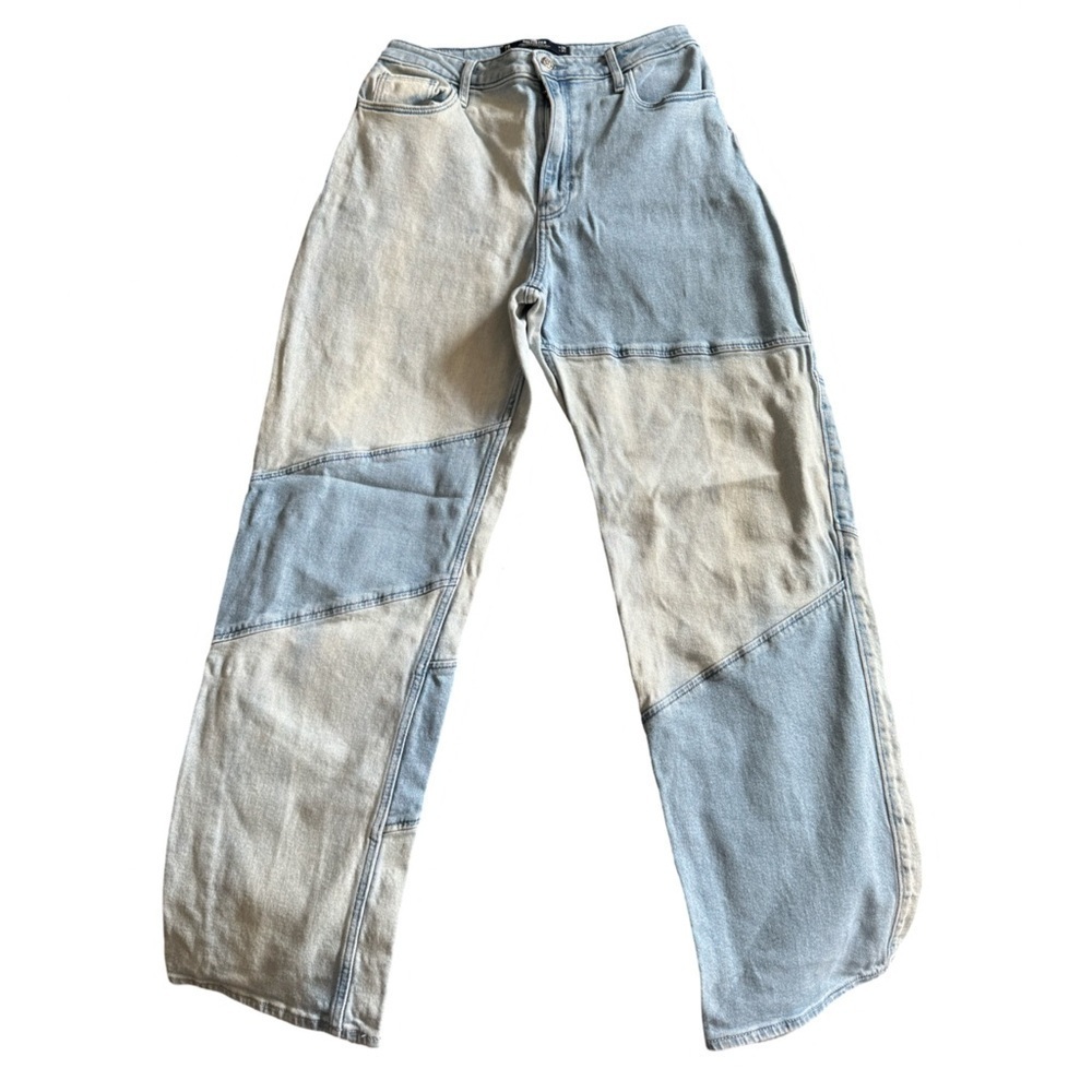 HOLLISTER Women’s Patchwork Ultra High Rise Dad Jeans
